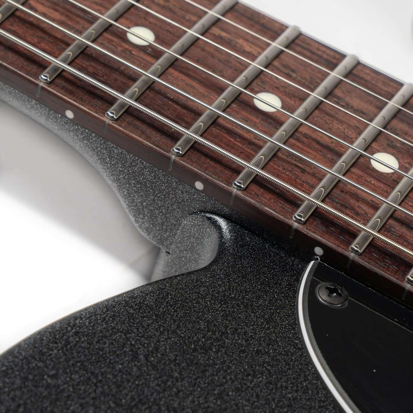 281_3 EART Guitars, TL-281, Roasted Canada Maple Neck Rock Metal Electric Guitars, Black