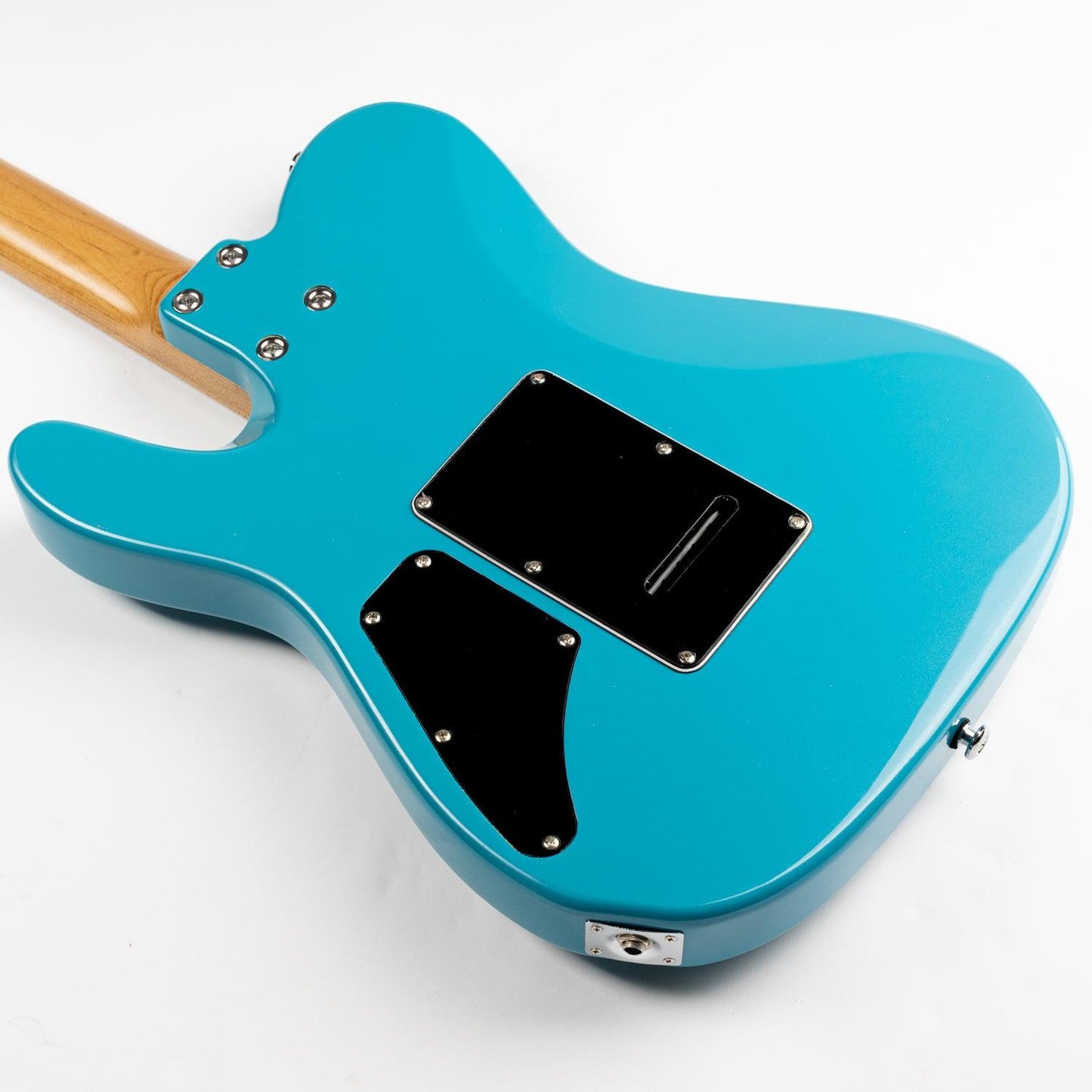 380_blue_body_back Eart Guitars, TL-380 Solid Body Modern Style Tremolo Humbucker Pickups Electric Guitars, Pearl Blue