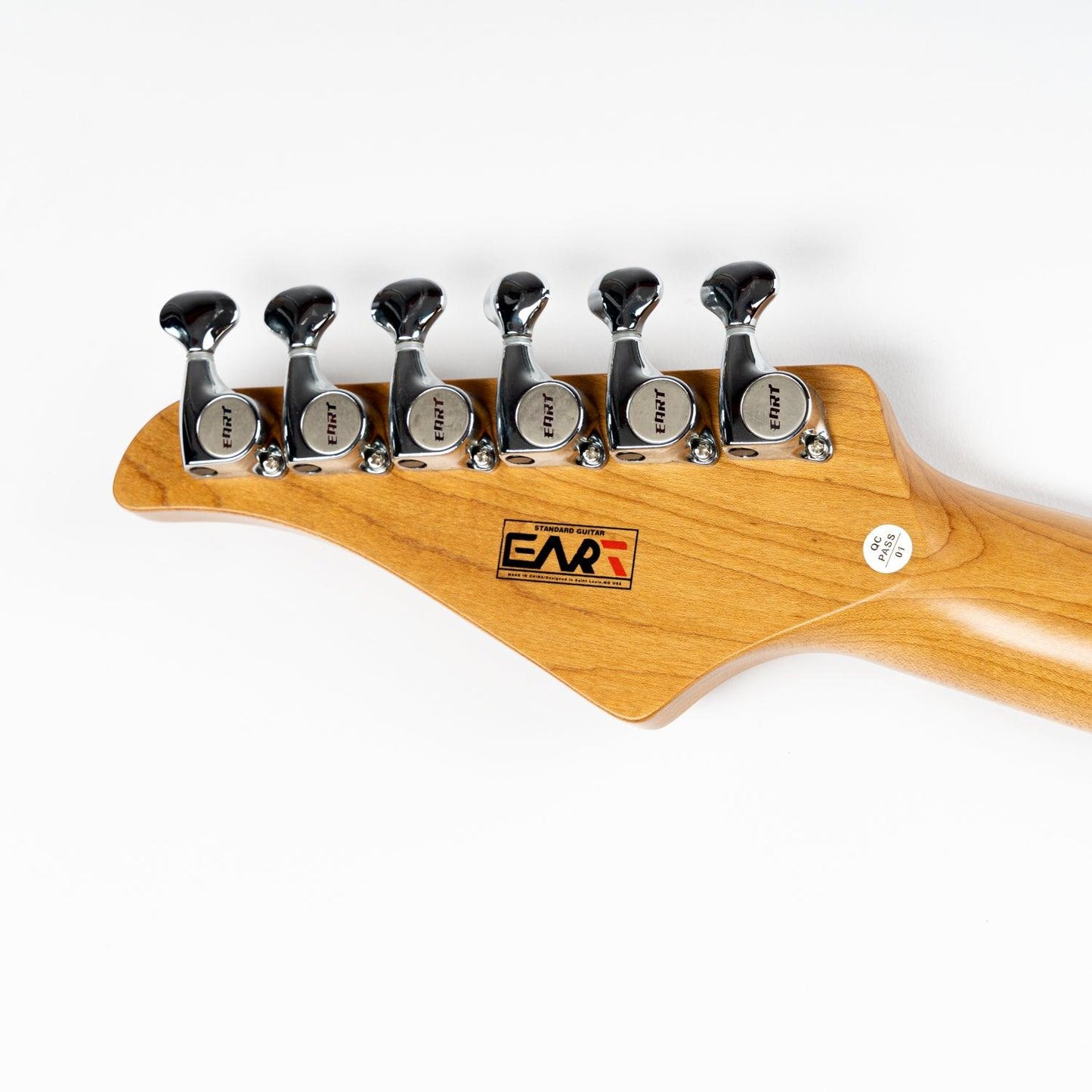 380_blue_headstock_back Eart Guitars, TL-380 Solid Body Modern Style Tremolo Humbucker Pickups Electric Guitars, Pearl Blue