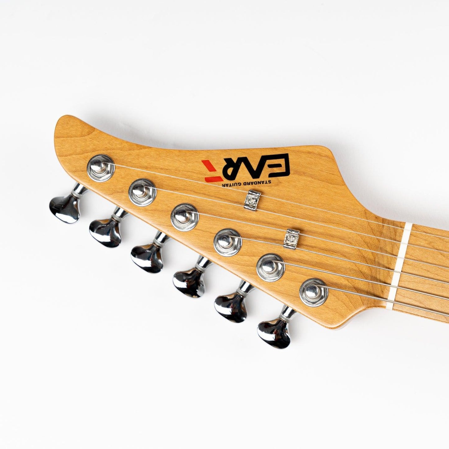 380_blue_headstock_front Eart Guitars, TL-380 Solid Body Modern Style Tremolo Humbucker Pickups Electric Guitars, Pearl Blue