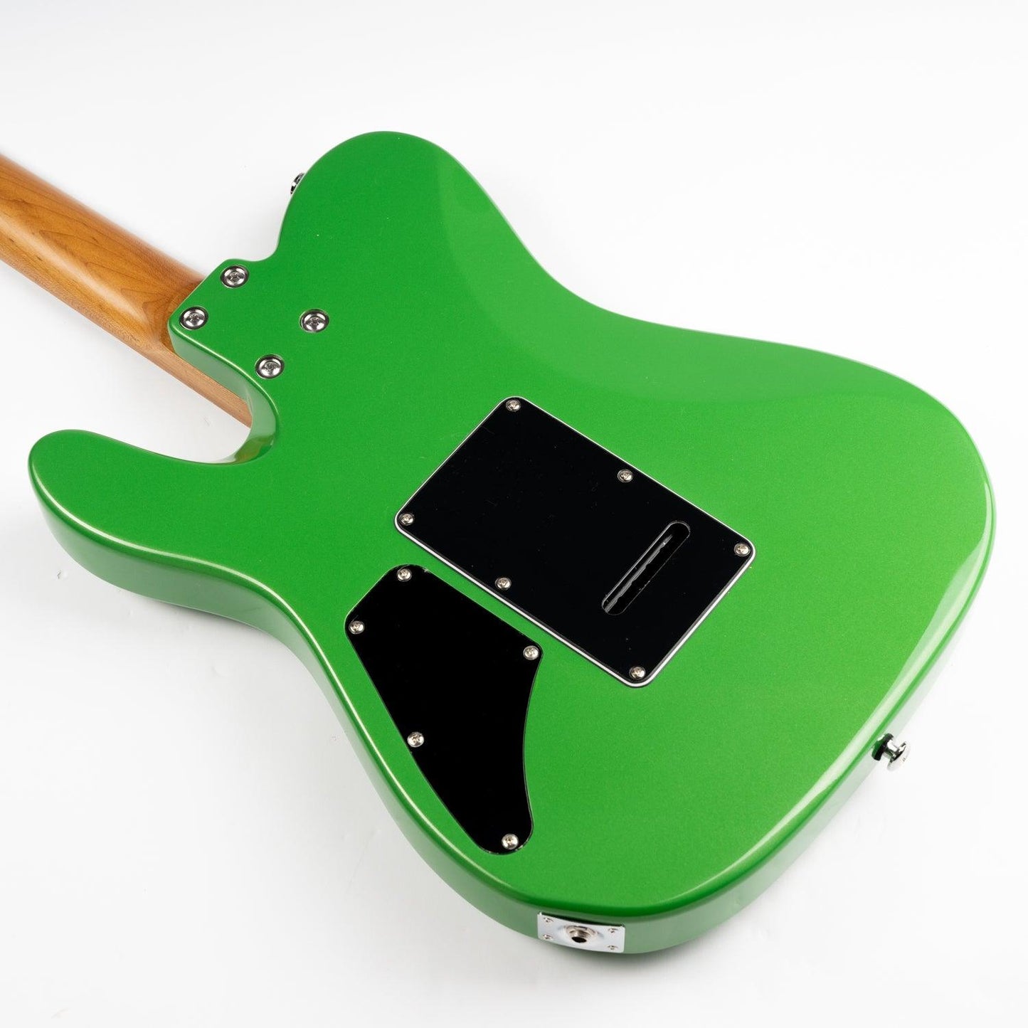 380_green_body_back Eart Guitars, TL-380 Full Solid Humbucker Pickups Electric Guitar, Roasted Bookmatch Mahogany Body, Pearl Green