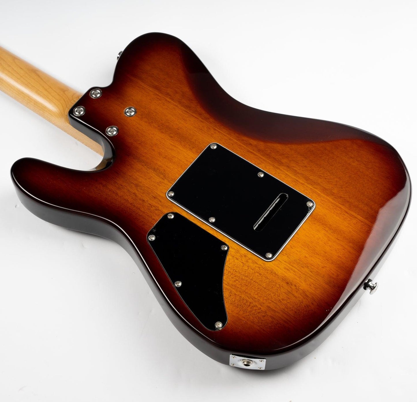 380_honey_burst_body_back Eart Guitars, TL-380 Solid Body Electric Guitars, Tremolo Humbucker Pickups, Honey Burst