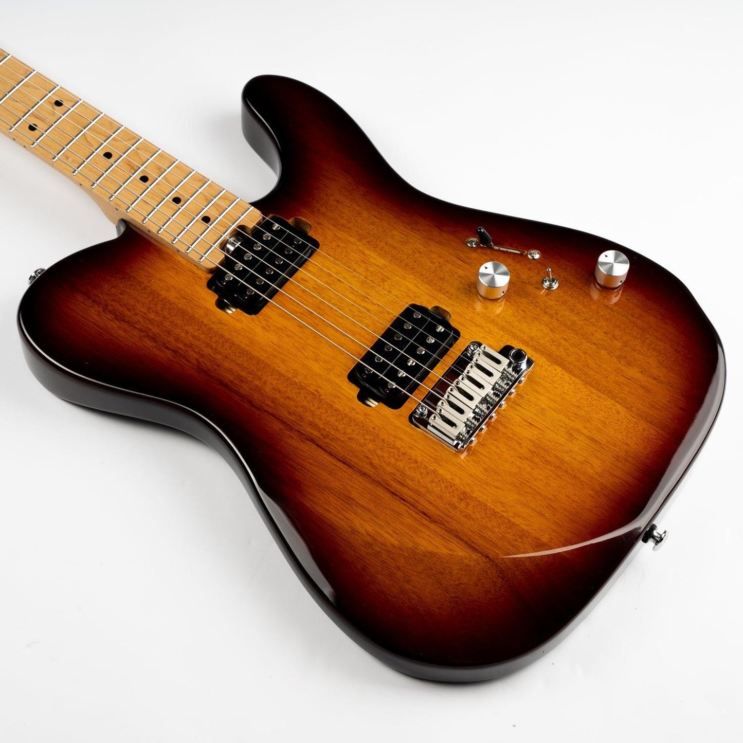 380_honey_burst_body_front Eart Guitars, TL-380 Solid Body Electric Guitars, Tremolo Humbucker Pickups, Honey Burst