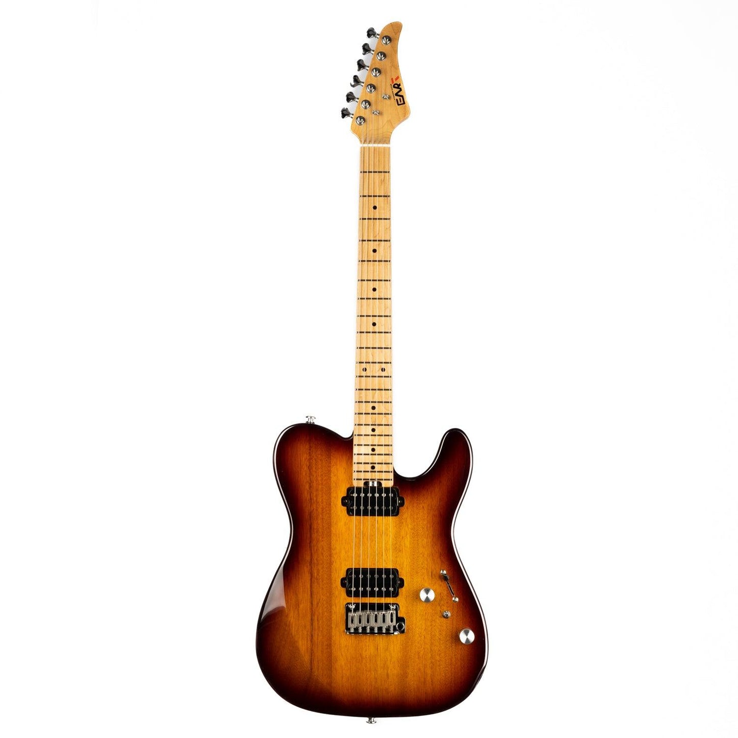 380_honey_burst_front Eart Guitars, TL-380 Solid Body Electric Guitars, Tremolo Humbucker Pickups, Honey Burst