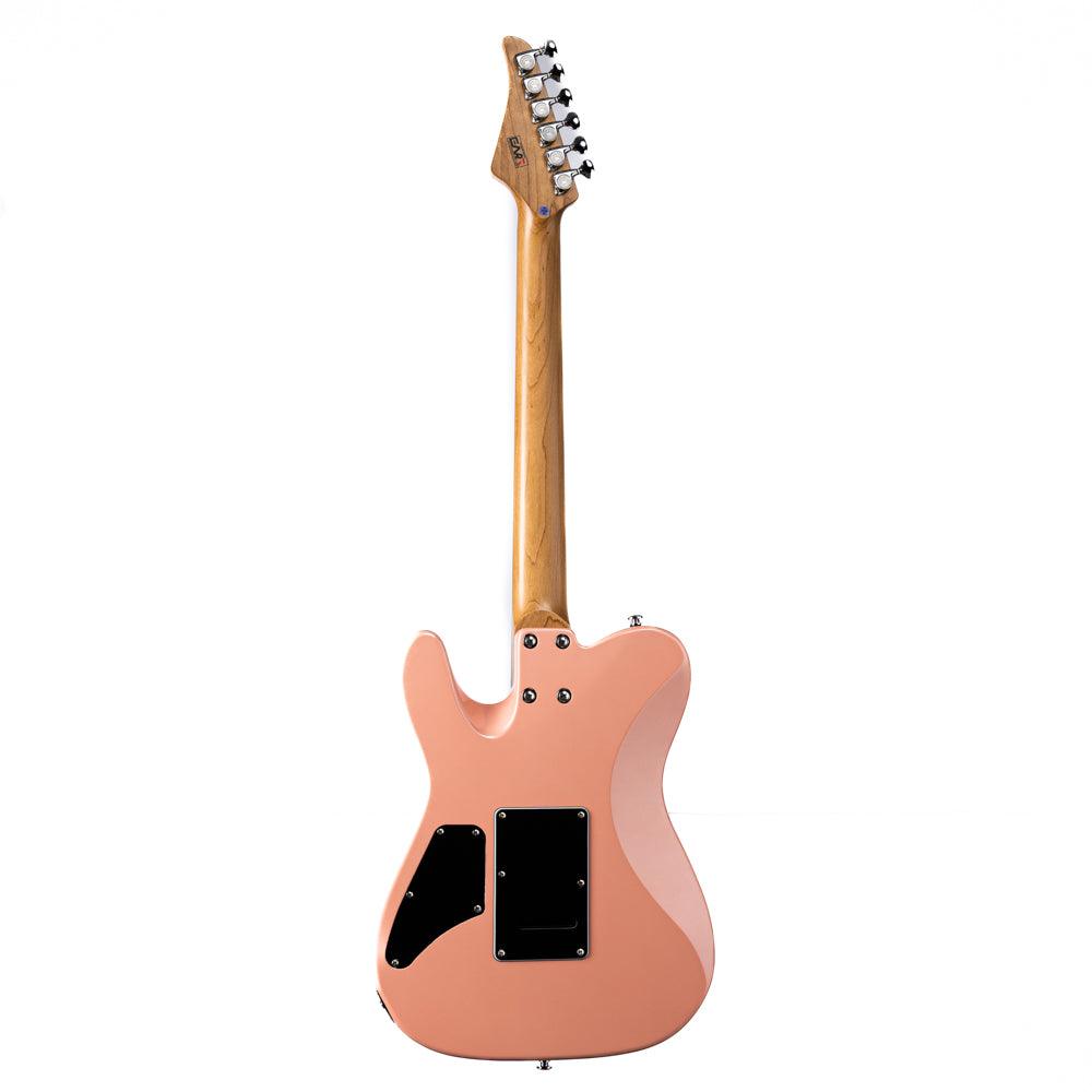380_pink_back Eart Guitars, TL-380 Full Electric Guitar, 2-Point Synchronized Tremolo Bridge, Humbucker Pickups, Pearl Pink