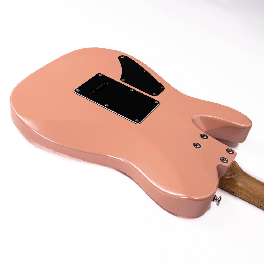 380_pink_body_back Eart Guitars, TL-380 Full Electric Guitar, 2-Point Synchronized Tremolo Bridge, Humbucker Pickups, Pearl Pink
