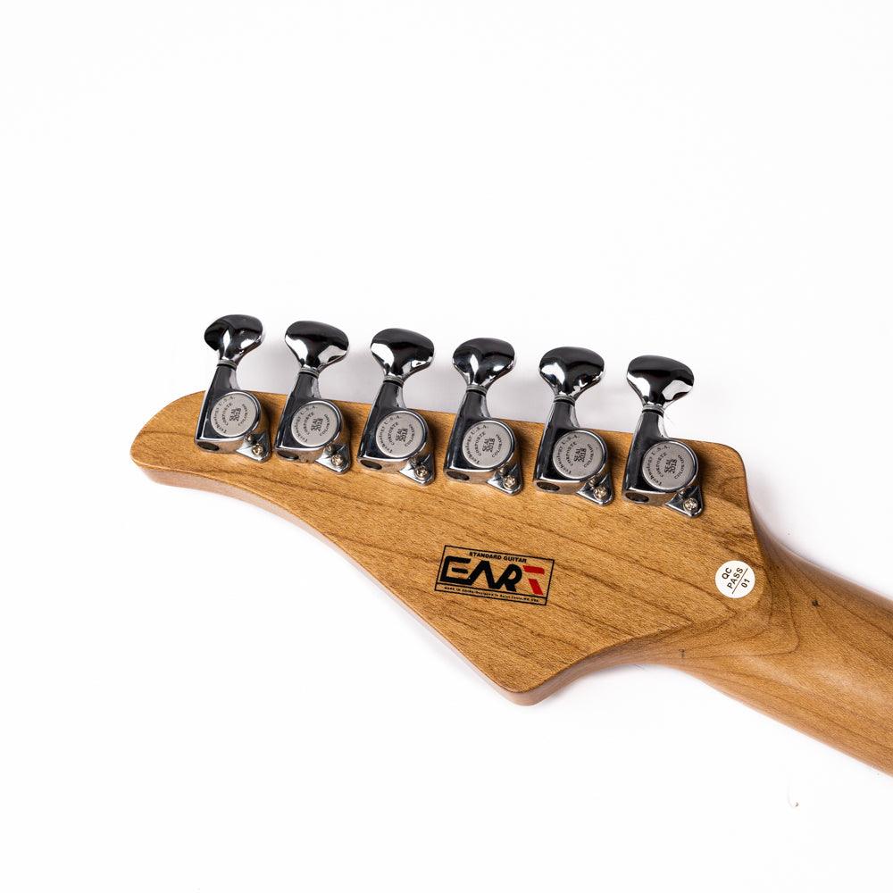 380_pink_headstock_back Eart Guitars, TL-380 Full Electric Guitar, 2-Point Synchronized Tremolo Bridge, Humbucker Pickups, Pearl Pink