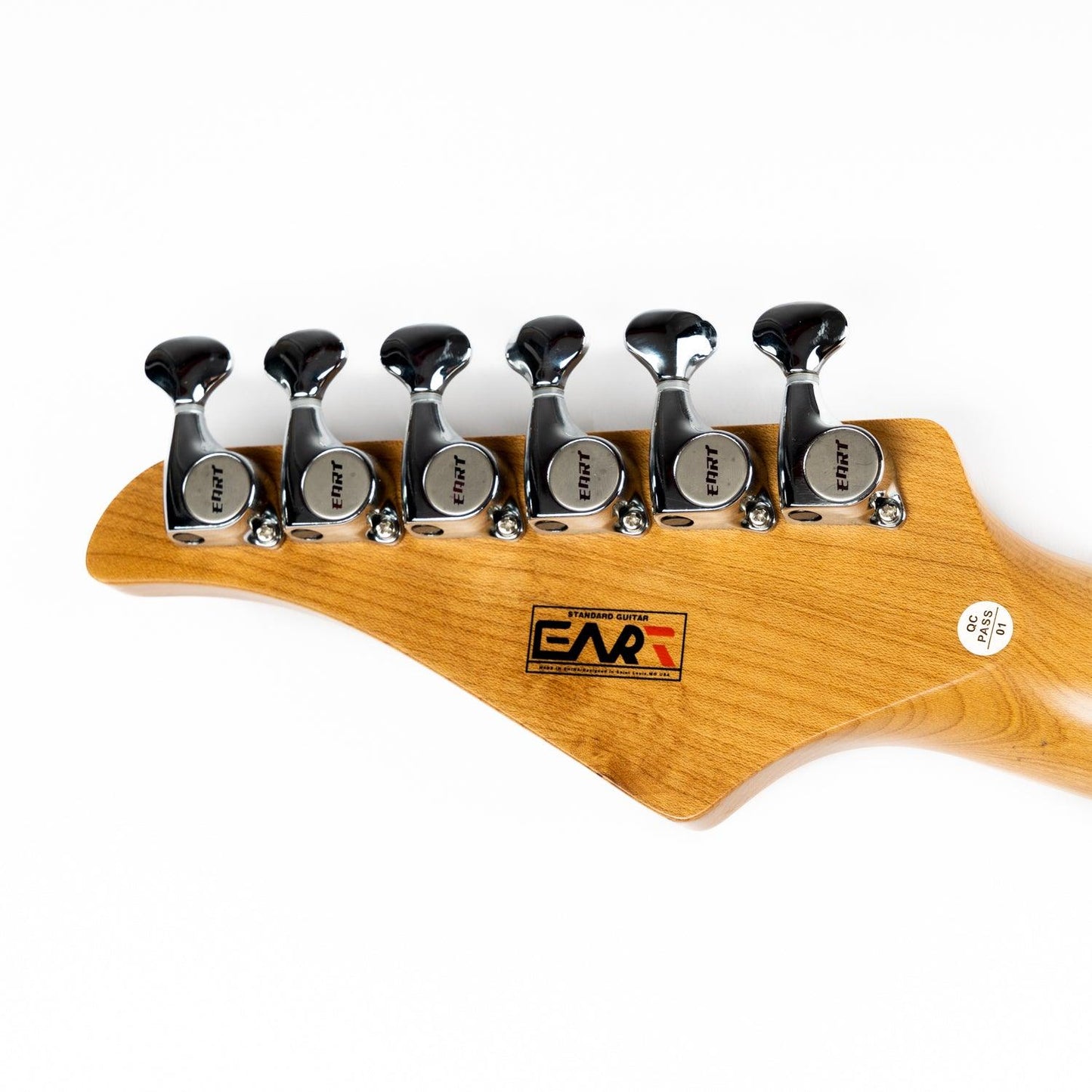380_white_headstock_back Eart Guitars, TL-380 Tremolo Full Humbucker Pickups with Mini Switch Coil Split Electric Guitars, Cream White