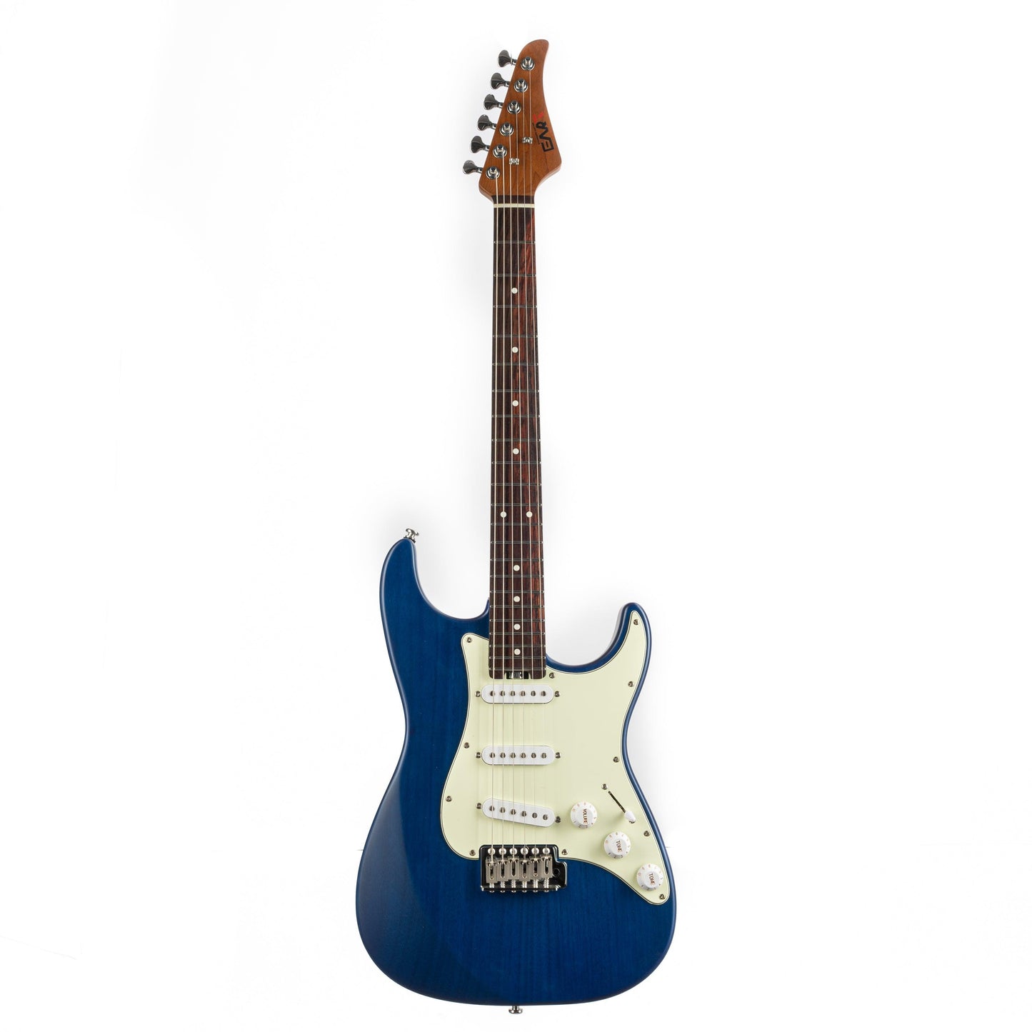 4_82fc8c65-663e-43ce-9b16-cdf1b188554b Eart Guitars, YMX-SG3, Roasted Bookmatch Mahogany Body SSS Vintage Style Electric Guitar, Blue