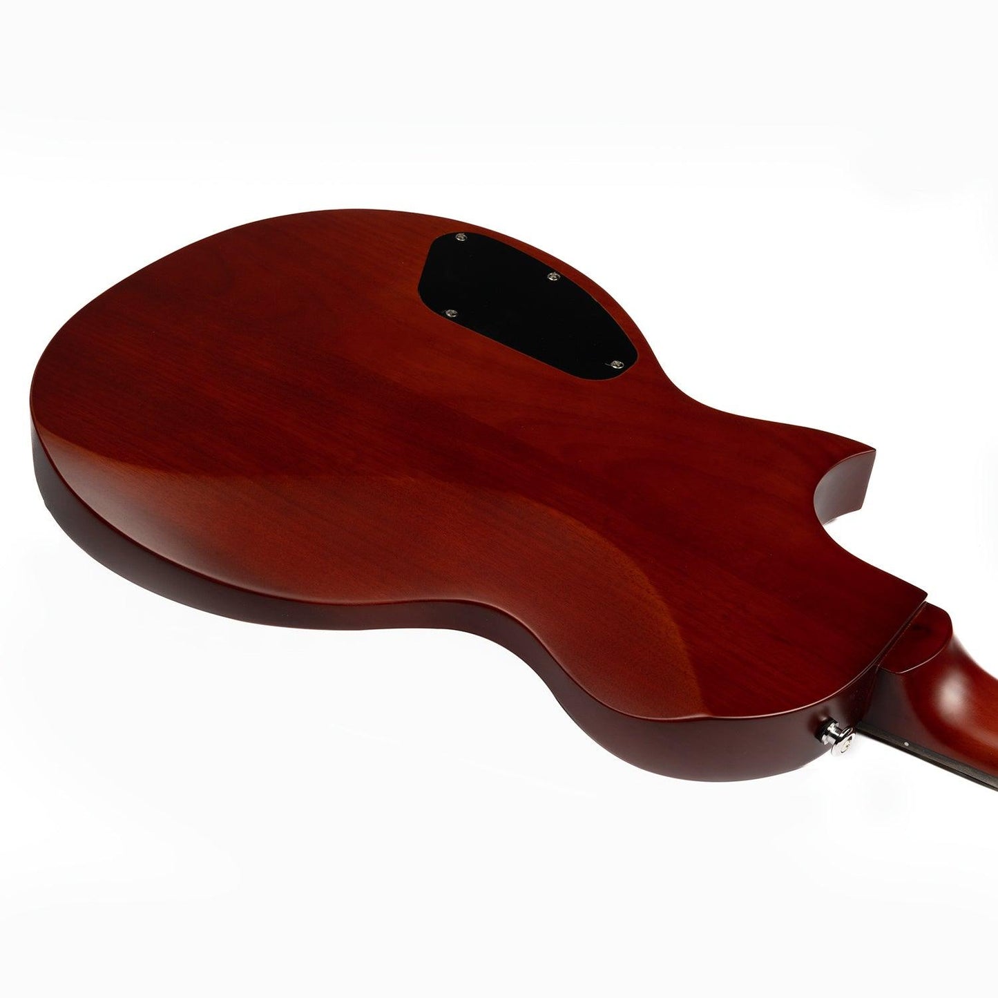 610_honey_tea_body_back Eart Guitars, EGLP-610, Thin Body Okoume Body 3-Way Switch 1 Tone 1 Volume Electric Guitar, Honey Tea