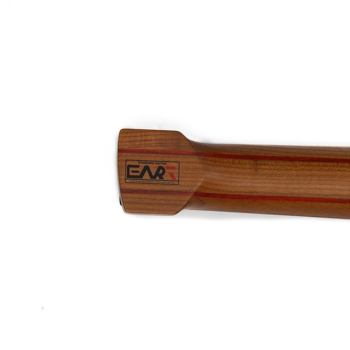 BW-4_headstock_back EART Guitars. BW-4 Roasted Bookmatch Mahogany Body 4 Strings Bass, Black, White