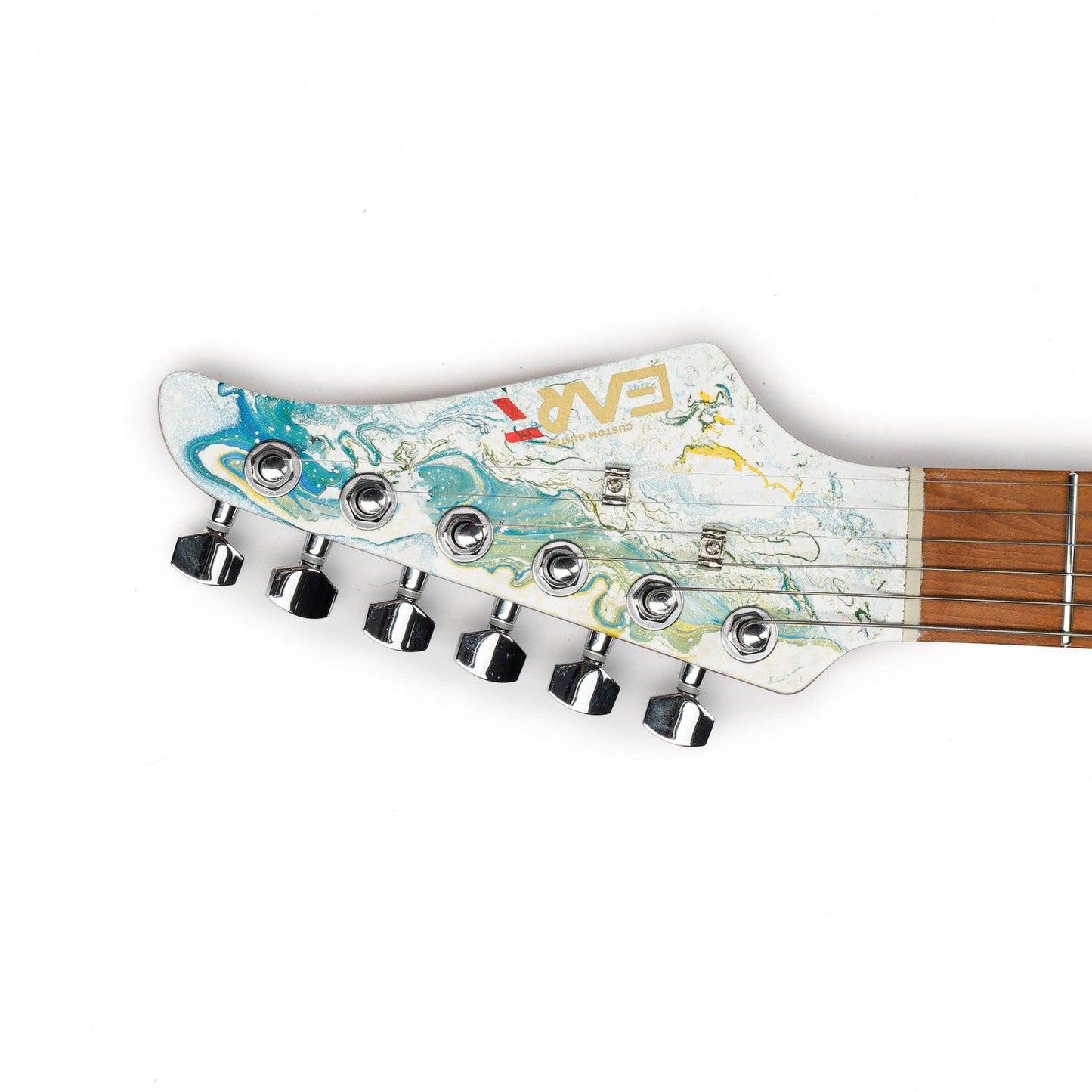 CLA-1E-PRO_headstock_front_view Eart Electric Guitars Chinese Lacquer Art CLA-1E-PRO