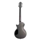 DSC9211-1 Eart Guitars, EGLP-610, 24.75" Thin Body Roasted Mahogany Electric Guitar, Gunmetal Black