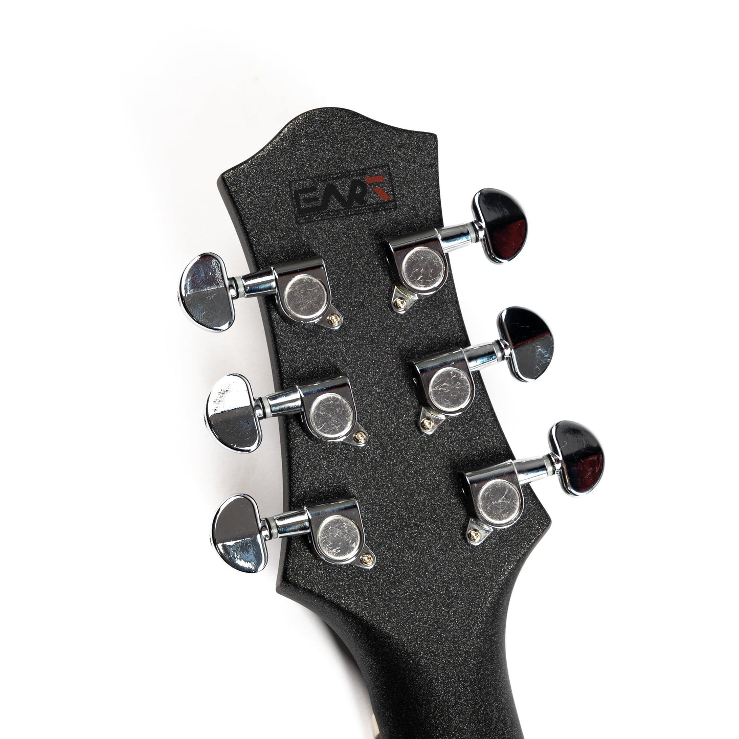 DSC9234 Eart Guitars, EGLP-610, 24.75" Thin Body Roasted Mahogany Electric Guitar, Gunmetal Black