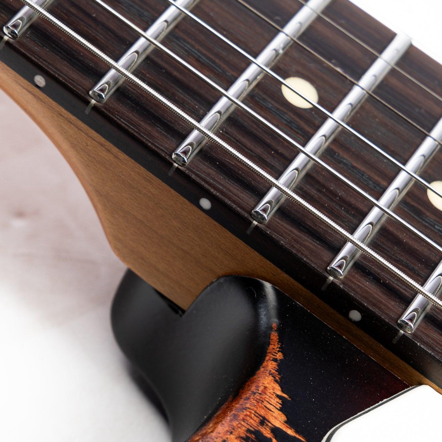 EART_Guitars_Vintage-VS60H_M_neck EART Guitars, Vintage-VS60H(M), Satin Heavy Relic Finish 6-Point Synchronized Tremolo Bridge Electric Guitar