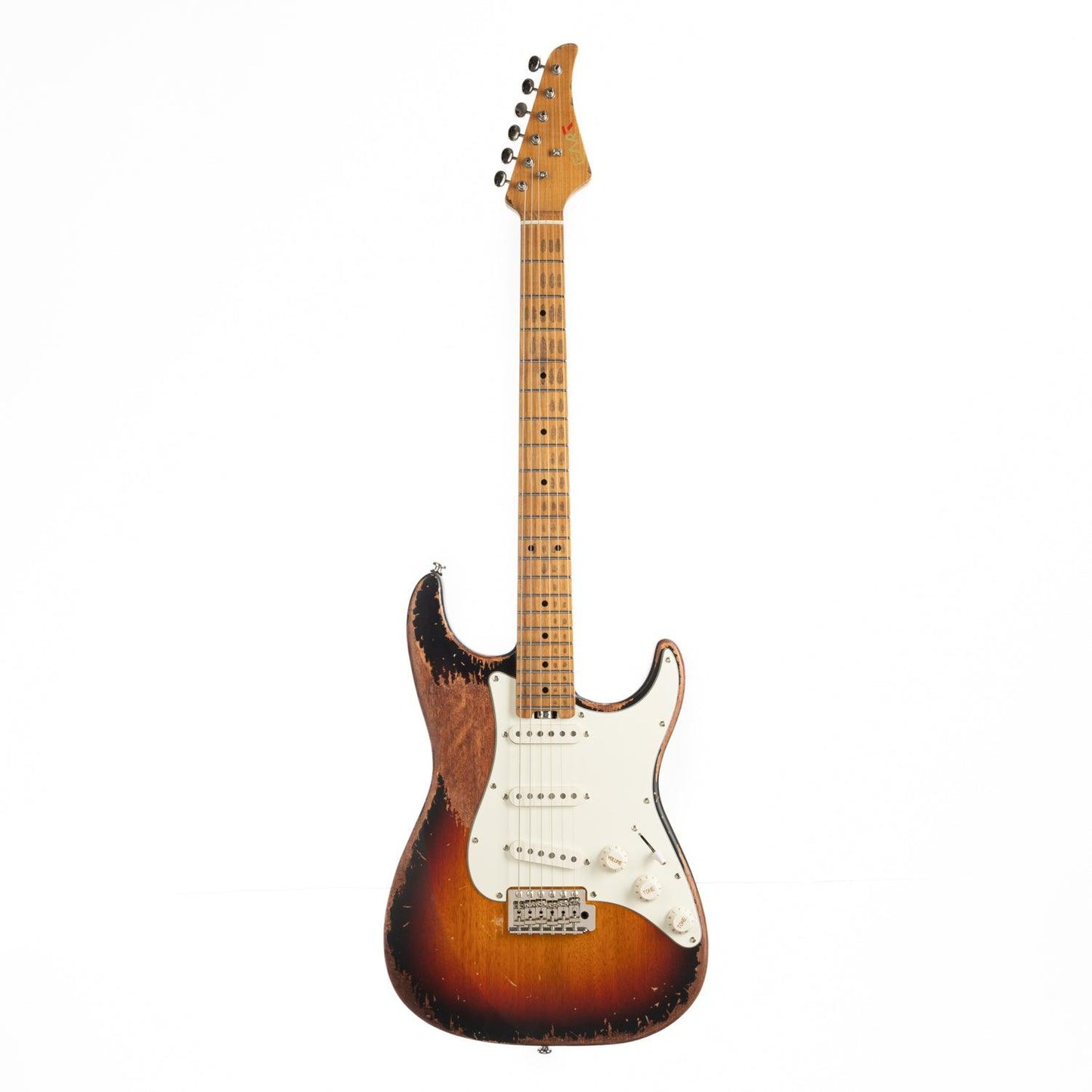 EART_Guitars_Vintage-VS60H_maple_fretboard_sunburst EART Guitars, Vintage-VS60H(M), Satin Heavy Relic Finish 6-Point Synchronized Tremolo Bridge Electric Guitar