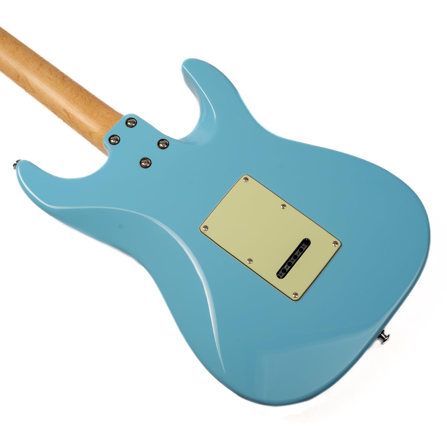 EART_electric_guitar_E-1_body_back Eart Guitars, E-1L, Left Hand HSS Pickups Stainless Steel Electric Guitars, Blue