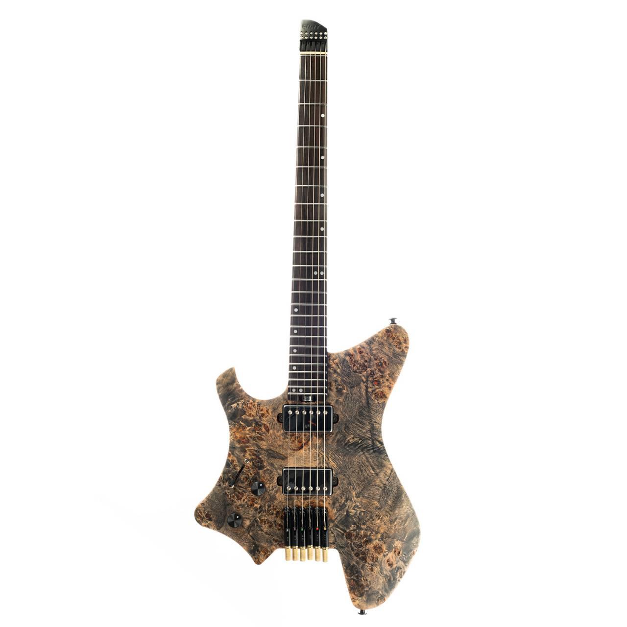 EART_electric_guitar_GW2L_left_handed_black_color Eart Guitars, GW2L, Left Handed Headless Double Locking Fixed Bridge Electric Guitar, with Gig bag, Black
