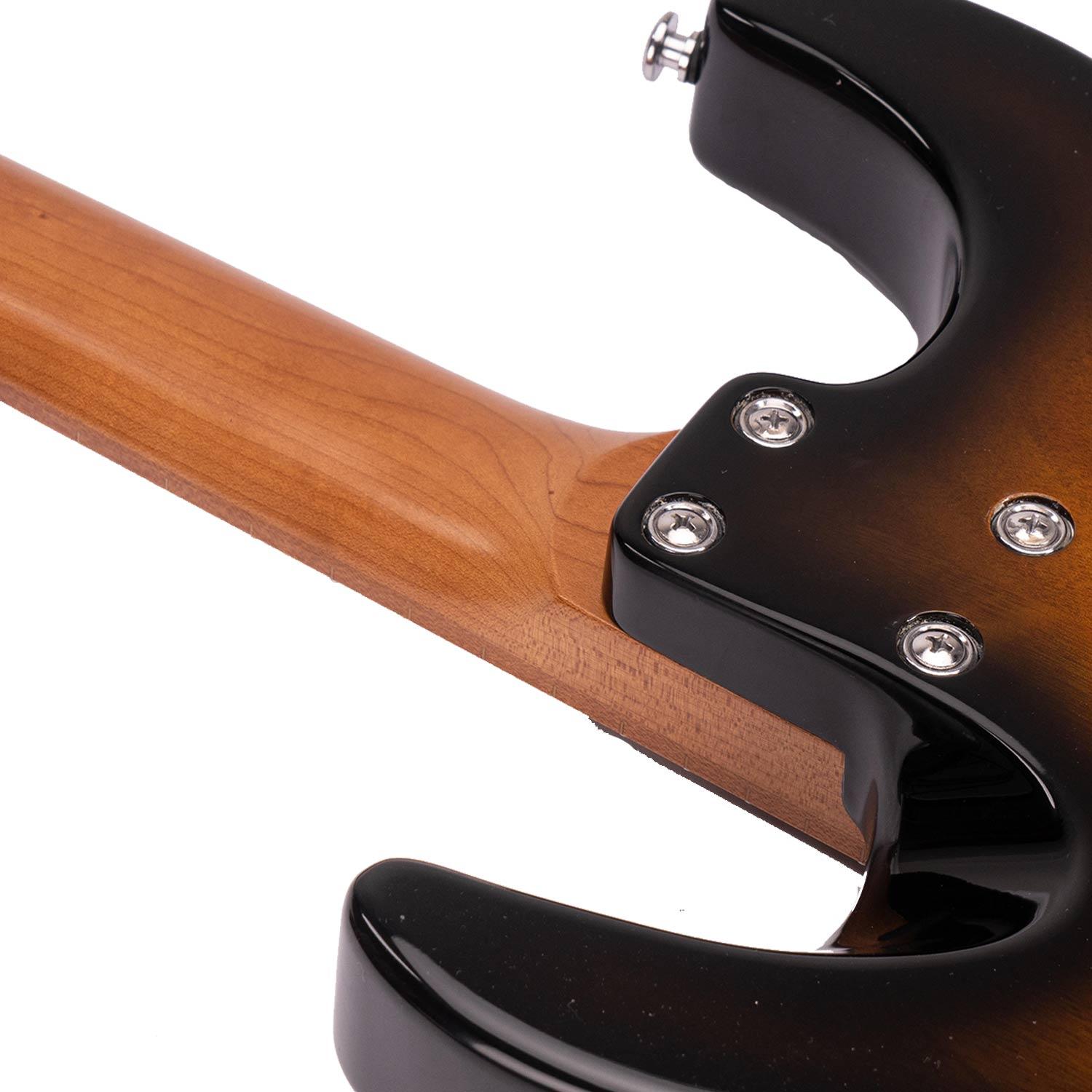 EARTelectricguitarEAT-1neckback Eart guitars, EAT-1, Model High Power Mini Humbucker Electric Guitars, Sunburst