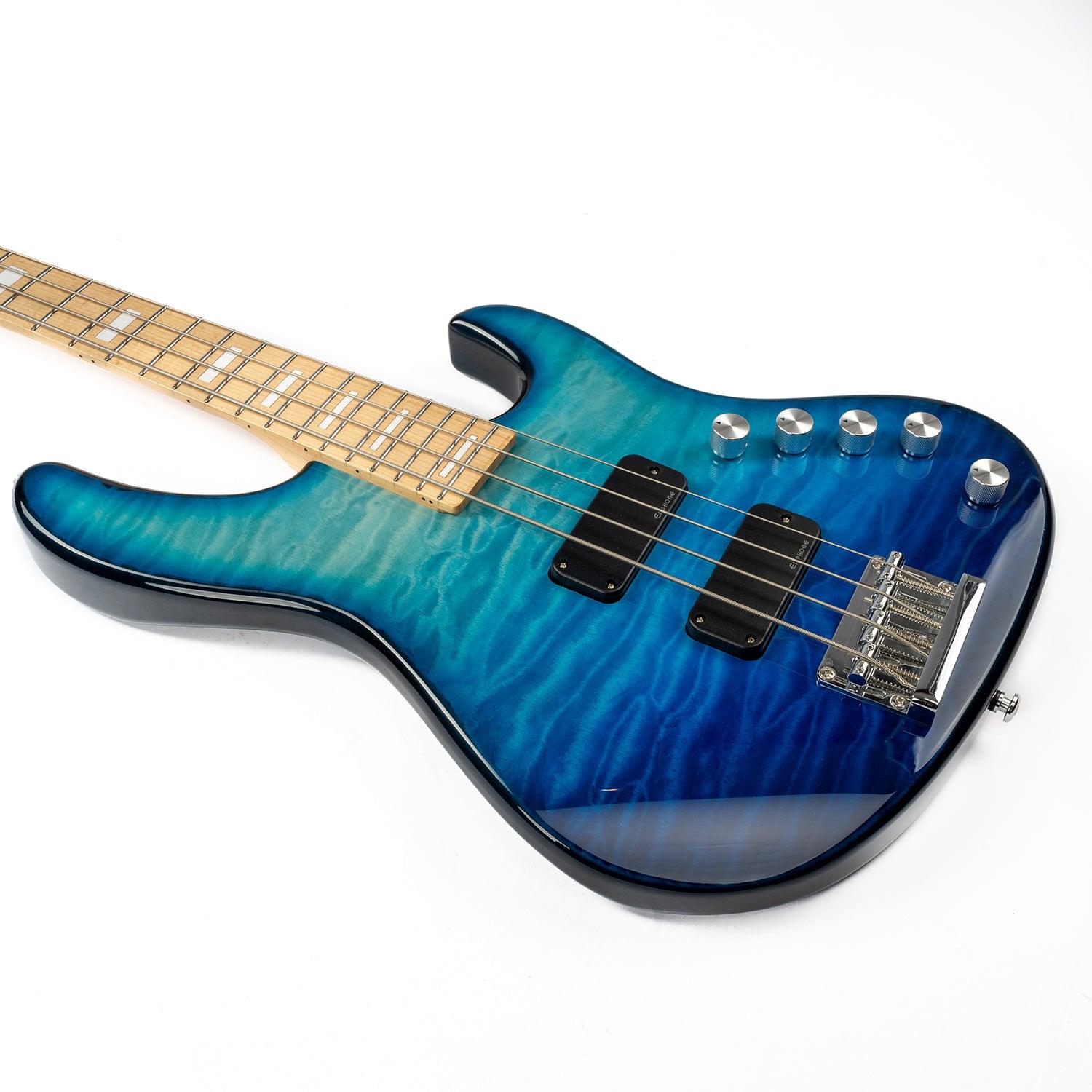 20220322132539 Eart Guitars, EB-004 Roasted Bookmatch Mahogany+Quilted Maple Bass