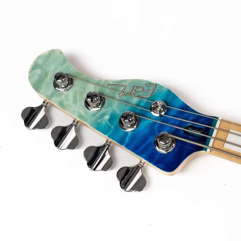 20220322132408 Eart Guitars, EB-004 Roasted Bookmatch Mahogany+Quilted Maple Bass