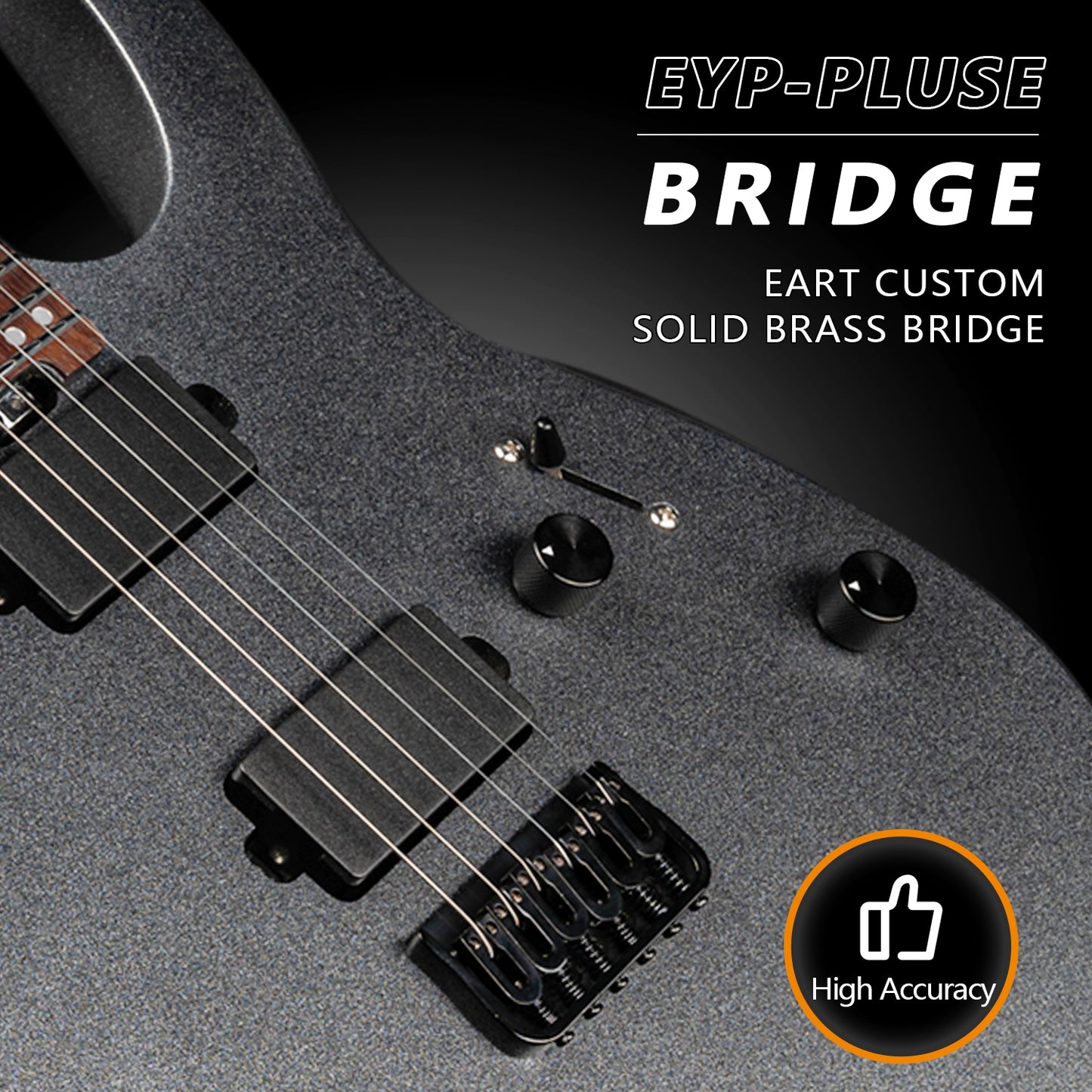 EYP-Pulse_body Eart Guitars, EYP-Pulse(EXP-6), Soild Body Electric Guitar Roasted Mahogany Body Artones-MDC135 Active Pickups Rock