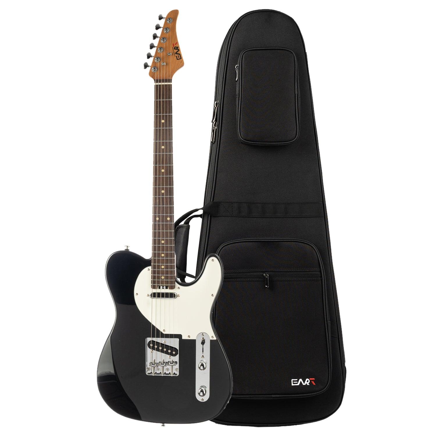 EYP-TLC_black EART Guitars, EYP-TLC, 3-Way Switch, 1 Tone, 1 Volume, Roasted Bookmatch Mahogany Body Electric Guitar