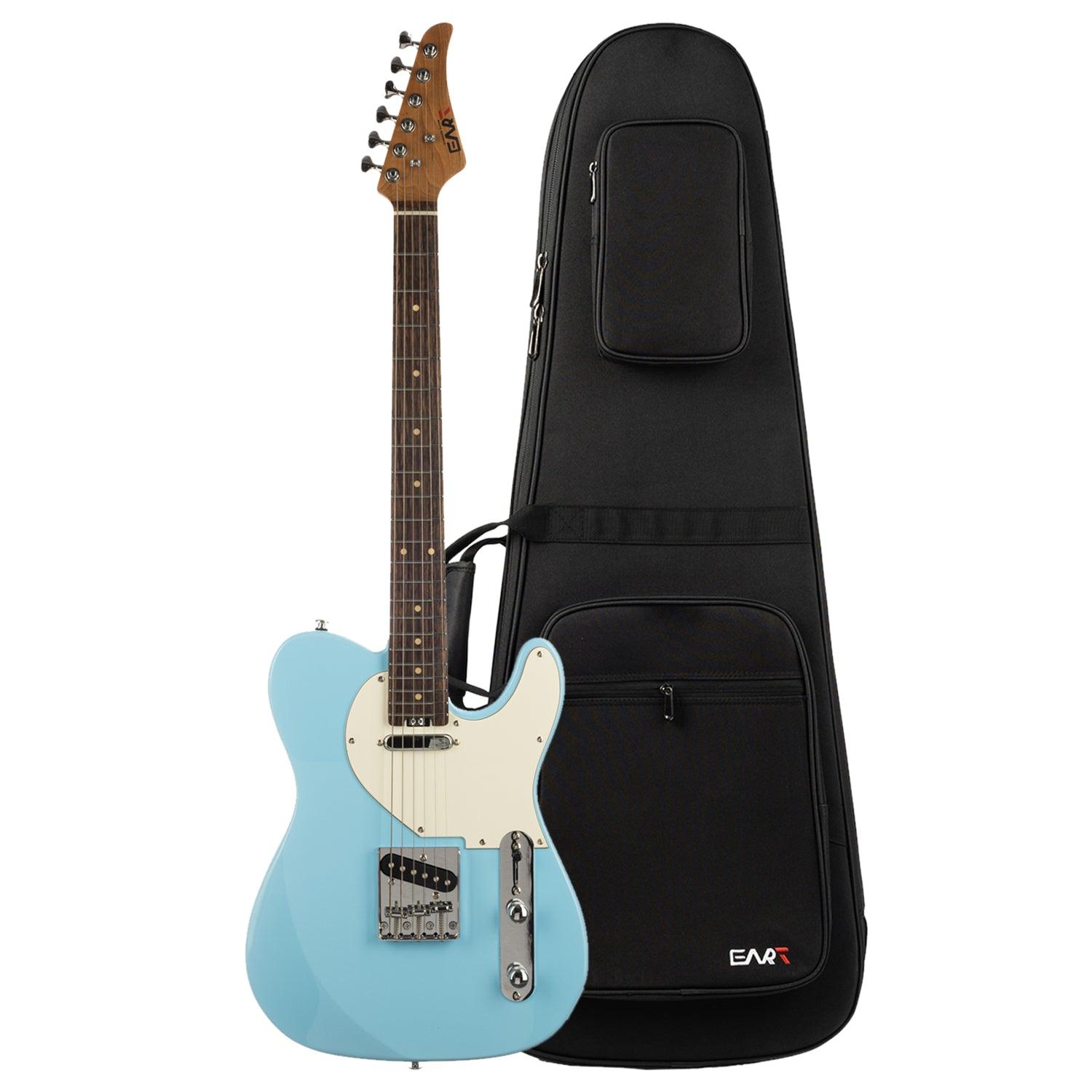 EYP-TLC_blue EART Guitars, EYP-TLC, 3-Way Switch, 1 Tone, 1 Volume, Roasted Bookmatch Mahogany Body Electric Guitar