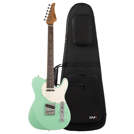 EYP-TLC_green EART Guitars, EYP-TLC, 3-Way Switch, 1 Tone, 1 Volume, Roasted Bookmatch Mahogany Body Electric Guitar