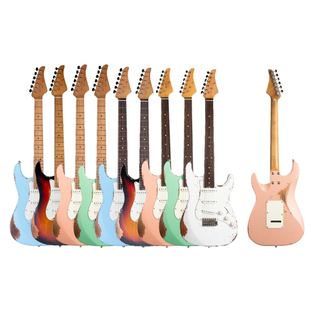 Eart_electric_guitar_Vintage-VS60_M Eart Guitars, Vintage-VS60(M), 6 String Solid-Body Guitar-Full Size Relic Finish 6-Point Synchronized Tremolo Bridge Electric Guitar