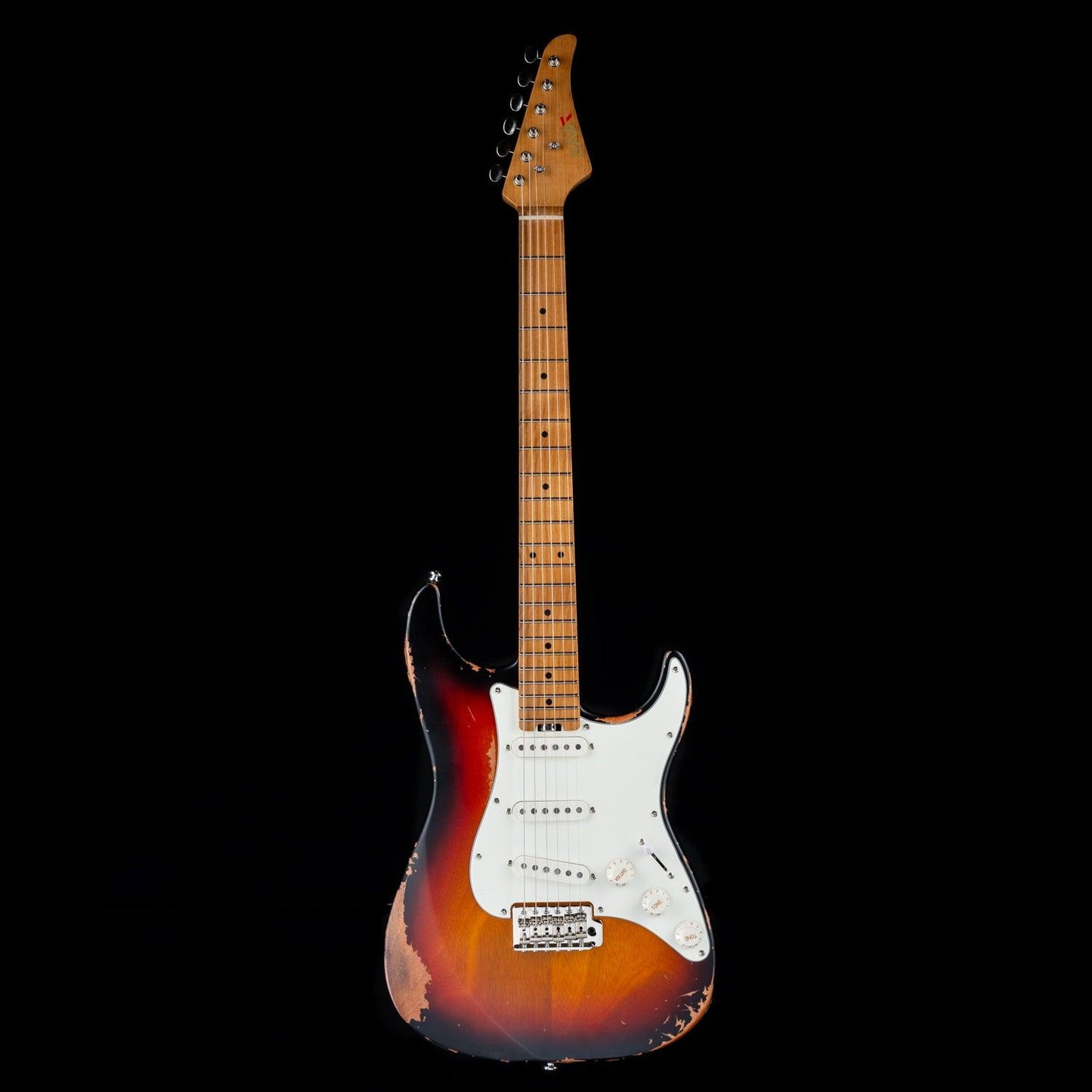 Eart_electric_guitar_Vintage-VS60_maple_fretboard_sunburst Eart Guitars, Vintage-VS60(M), 6 String Solid-Body Guitar-Full Size Relic Finish 6-Point Synchronized Tremolo Bridge Electric Guitar