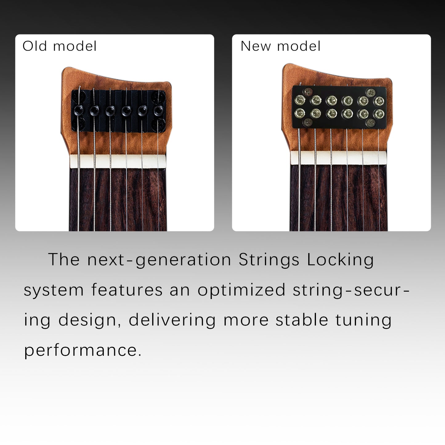 GW2T-SE_new_model_vs_old_model_differences Eart Electric Guitars GW2T-SE, 6 String Headstockless Solid Headless Light Guitar
