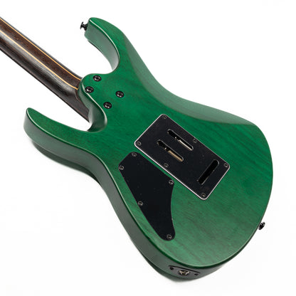 Eart Guitars, EX-H6-ULTRA Right Handed 6 Strings Electric Guitar, 2-Point Floating Tremolo Bridge,  Green Burst