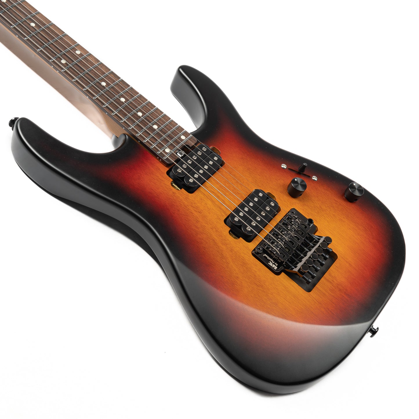 NK-1980_4 Eart Guitars, NK-1980, Floydrose Special Bridge, Roasted Book-match Mahogany Body Electric Guitar