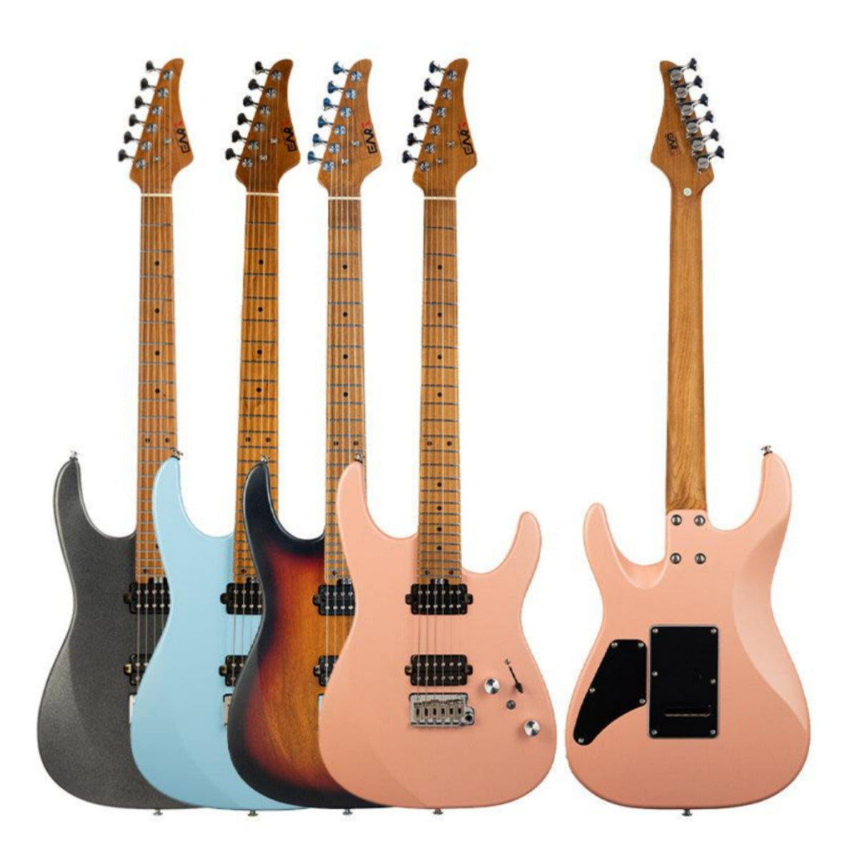 EART Guitars, EYP-Omni24, EYGP-2380 Modern ST Style 6 Strings, Roasted Mahogany Body Electric Guitar