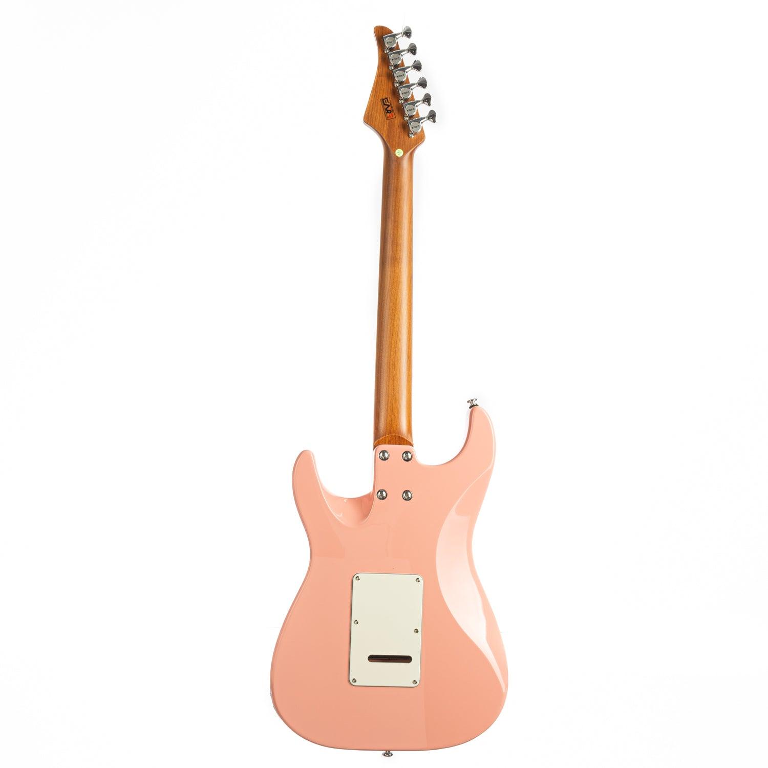 cp1_pink_back Eart Guitars, CP-1, HSS Pickups 2-Point Synchronized Tremolo Bridge Electric Guitar, Shell Pink