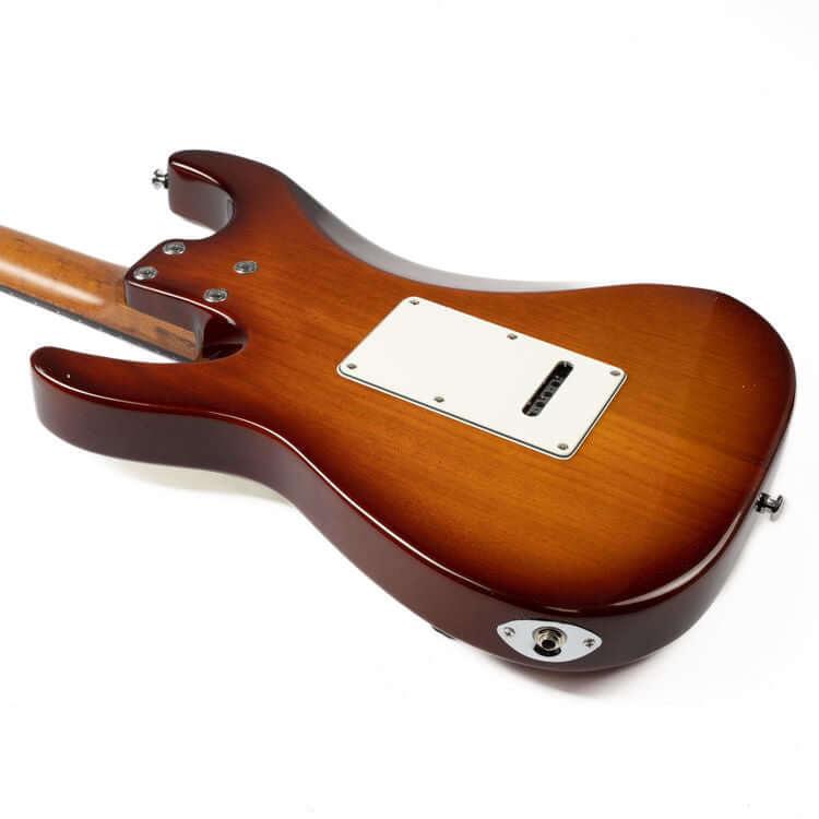 dmx-9_Honey_Burst_body_back EART Guitars, DMX-9, India Rosewood Fingerboard Humbucker Tremolo Electric Guitar, Honey Burst
