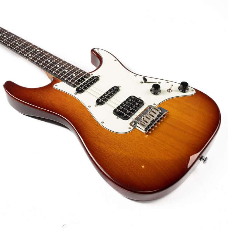 dmx-9_Honey_Burst_body_front EART Guitars, DMX-9, India Rosewood Fingerboard Humbucker Tremolo Electric Guitar, Honey Burst
