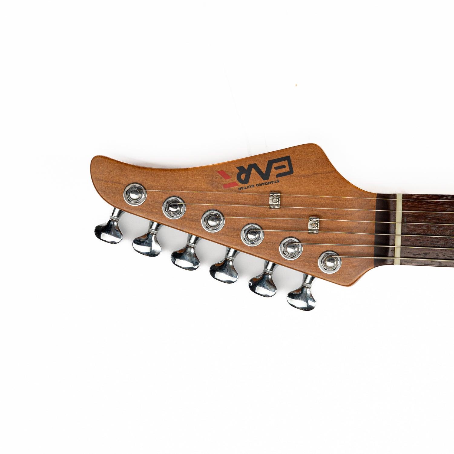 dmx-9tc_Honey_Burst_headstock EART Guitars, DMX-9TC, India Rosewood Fingerboard Humbucker Tremolo Electric Guitar, Honey Burst