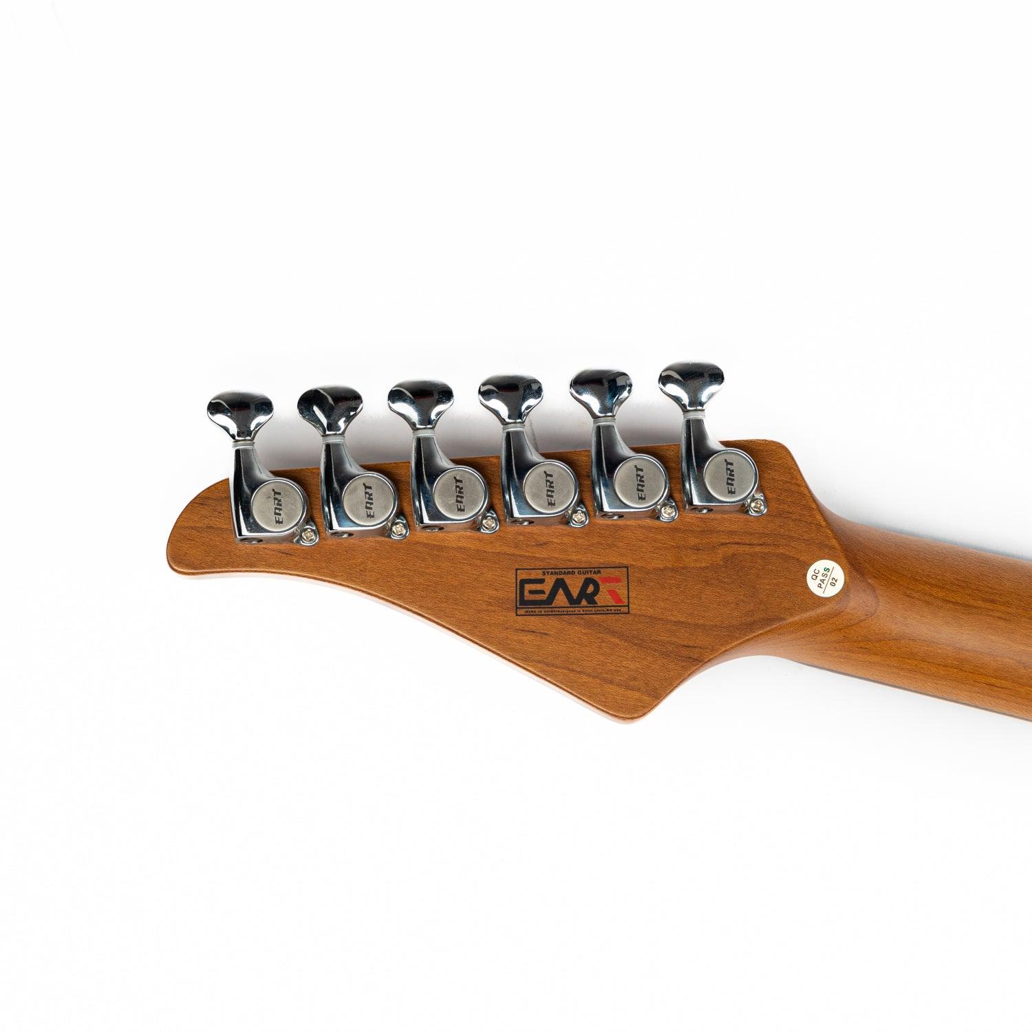 dmx-9tc_Honey_Burst_headstock_back EART Guitars, DMX-9TC, India Rosewood Fingerboard Humbucker Tremolo Electric Guitar, Honey Burst