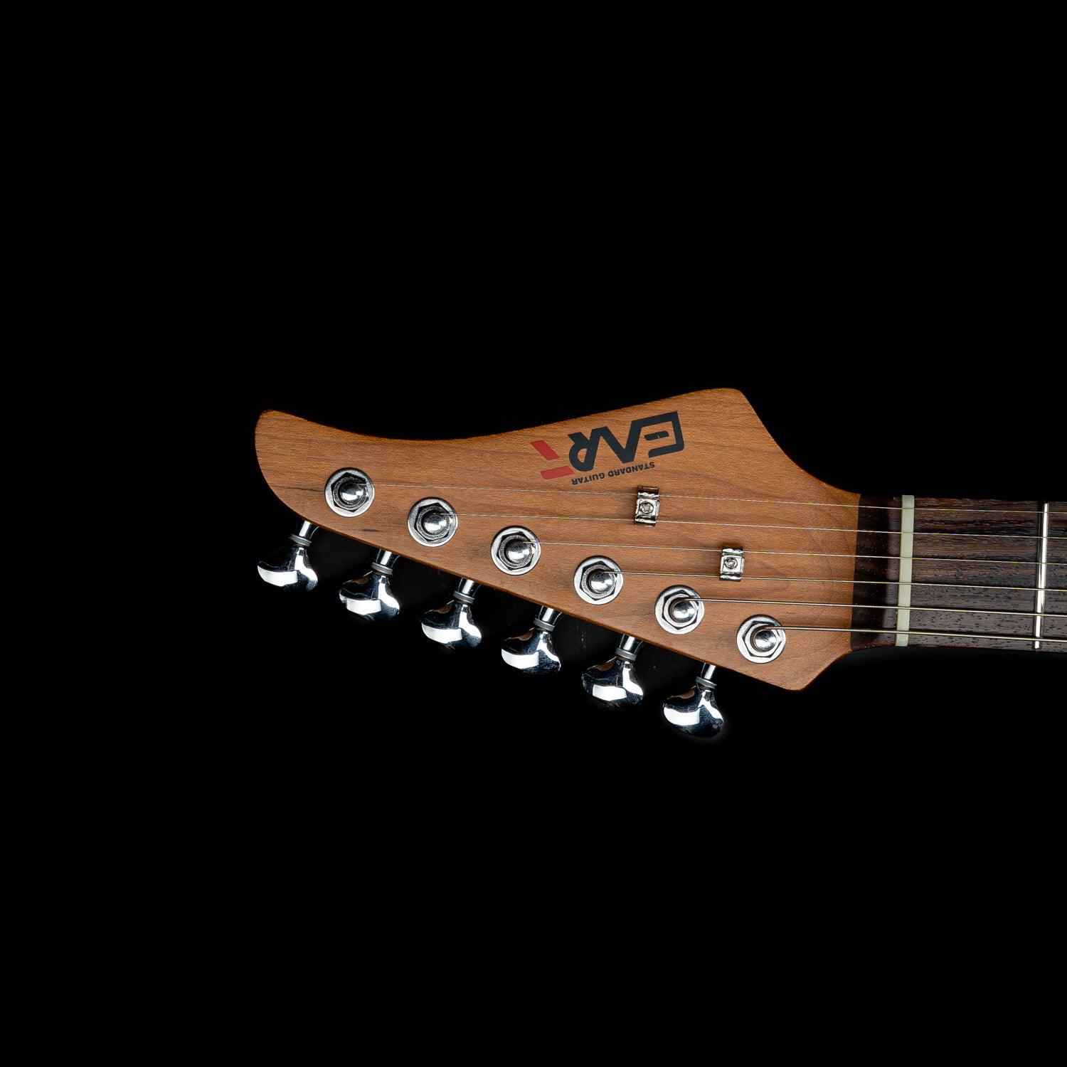 dmx-9tc_WHITE_headstock_front EART Guitars, DMX-9TC, Humbucker Pickups Tremolo Bridge Solid Full Electric Guitar, Pearl White
