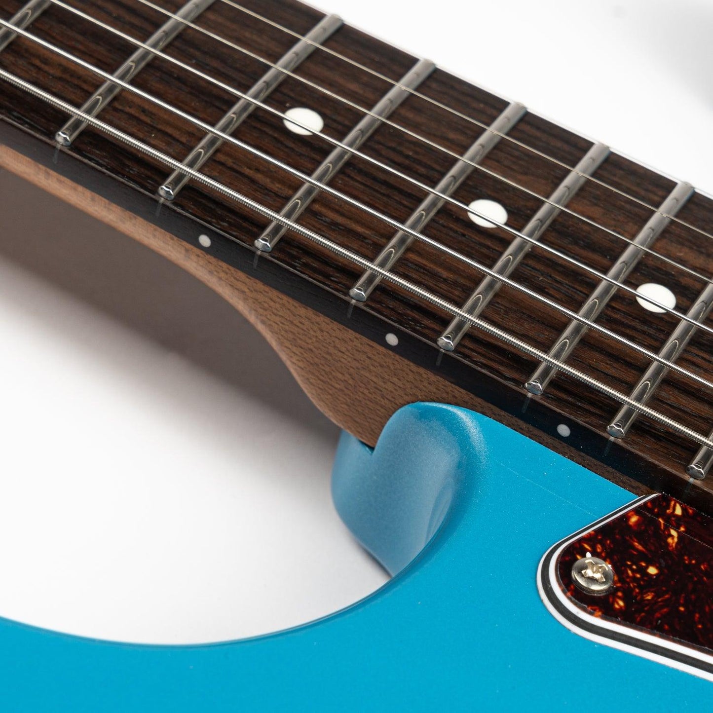 dmx-9tc_blue_neck EART Guitars, DMX-9TC, SSH Roasted Bookmatch Mahogany Body Canada Maple Neck Electric Guitar, Pearl Blue