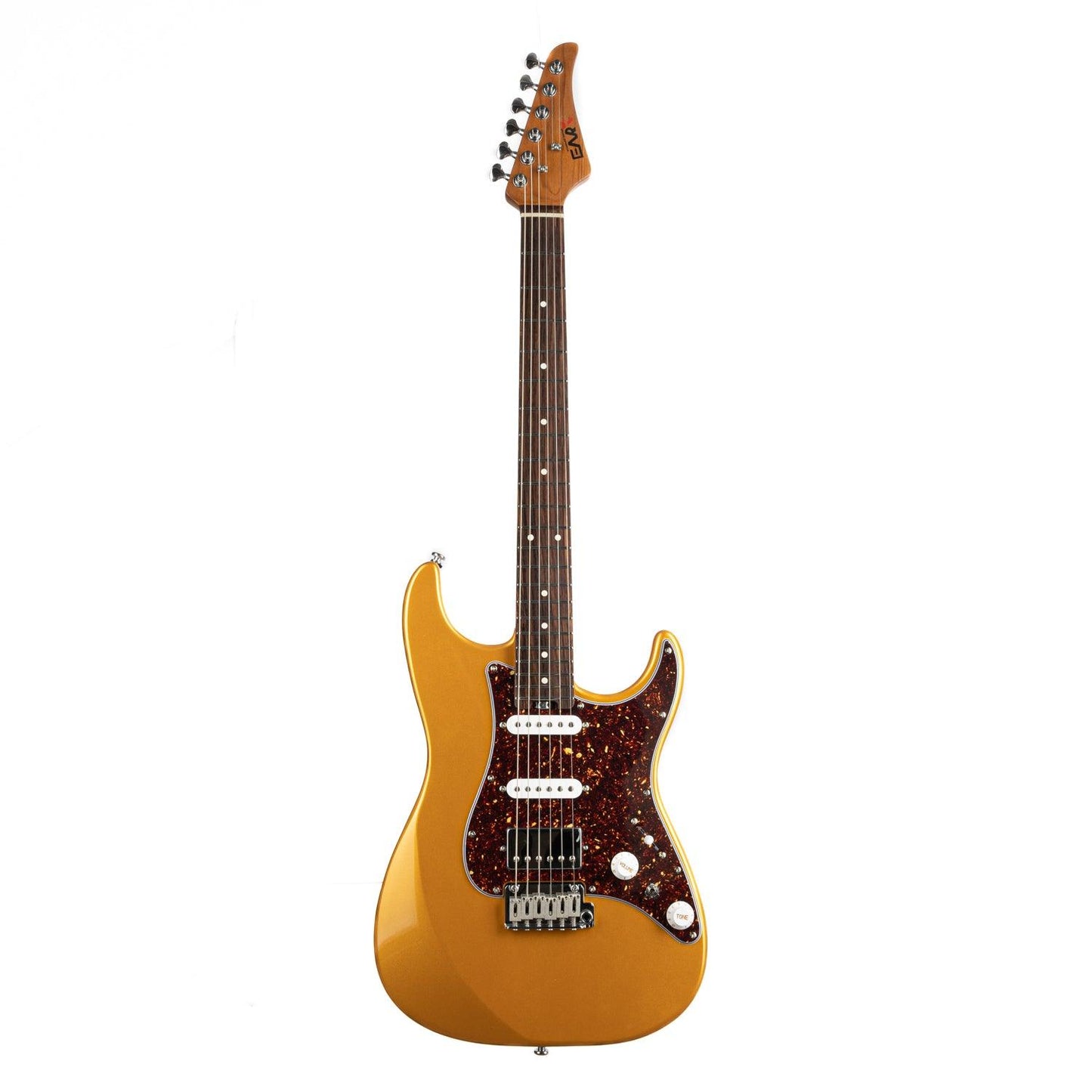 dmx-9tc_gold_main EART Guitars, DMX-9TC, NK-S Standard Shape 2-Point Synchronized Steel Saddle Tremolo Bridge Electric Guitar, Gold