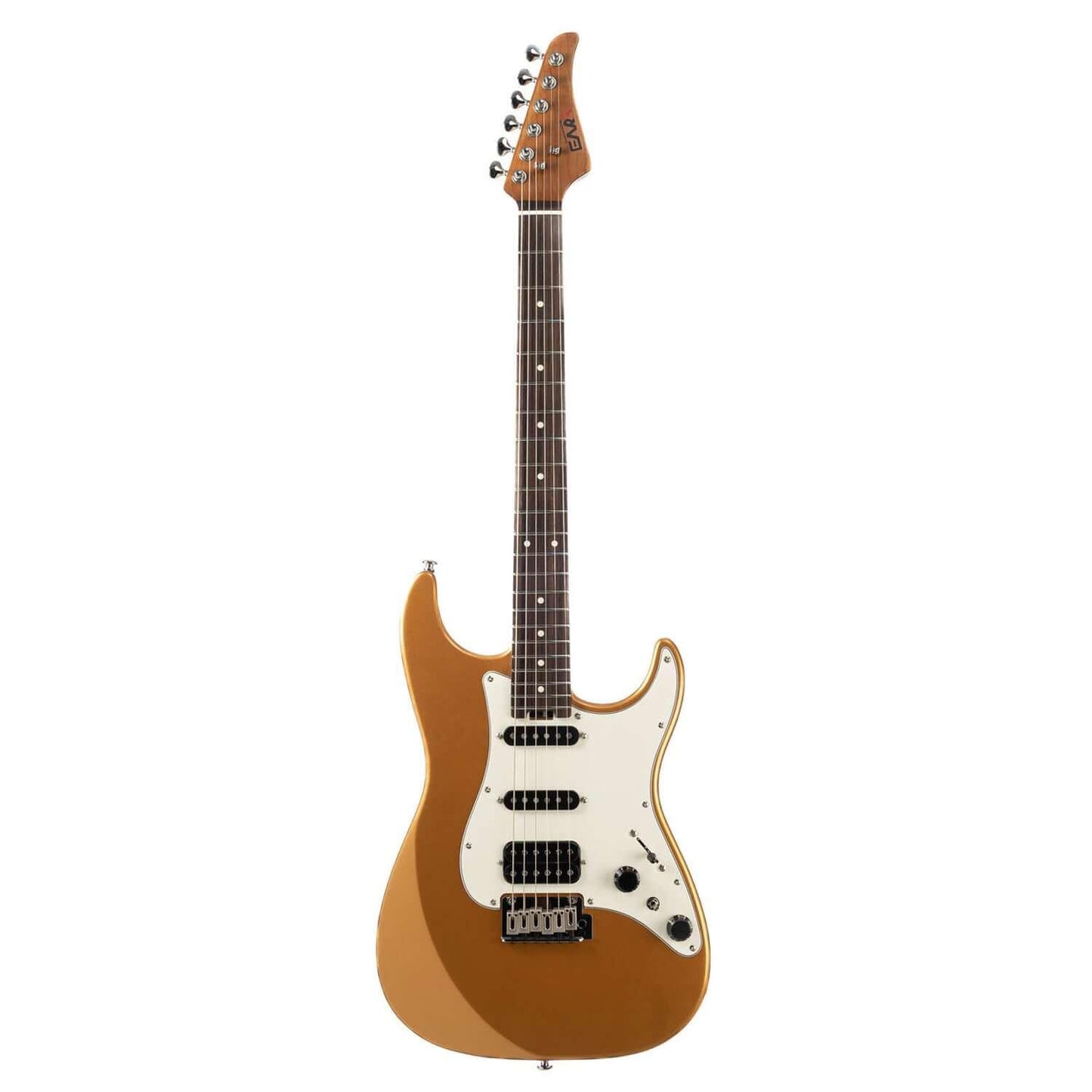 dmx9_gold_main EART Guitars, DMX-9, NK-S Standard Shape 2-Point Synchronized Steel Saddle Tremolo Bridge Electric Guitar, Gold