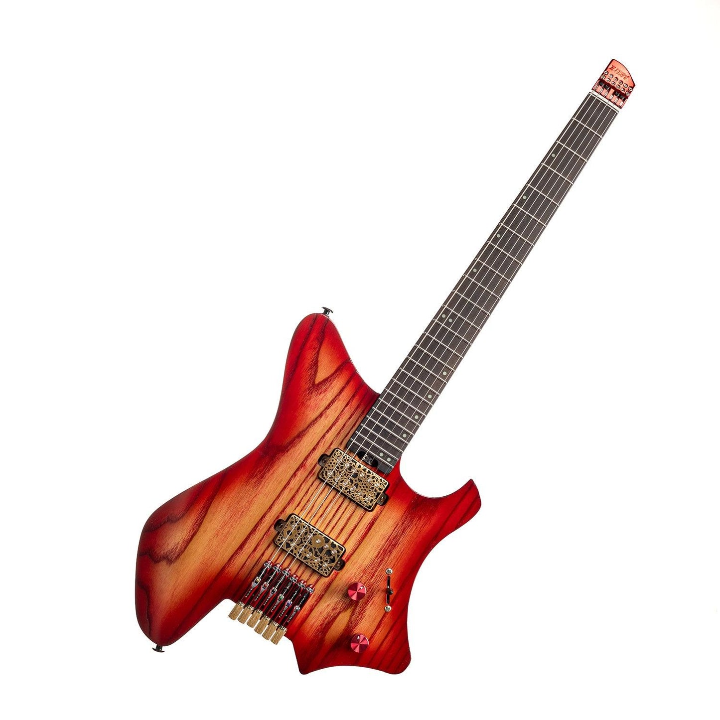 eart_electric_guitar_GW2-PRO-CUSTOM_red_burst EART Guitars, GW2-PRO-CUSTOM, 6 String Headless Electric Guitar