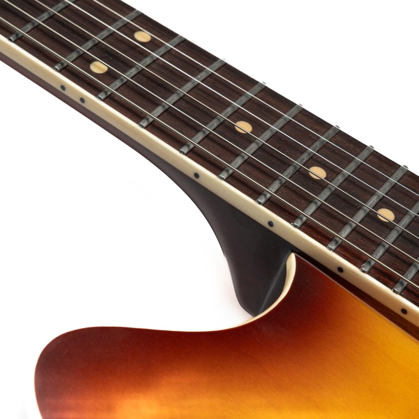 eart_electric_guitar_e325_neck EART Guitars, E-325, Semi Hollow Full Electric Guitar, Satin Tobacco Burst
