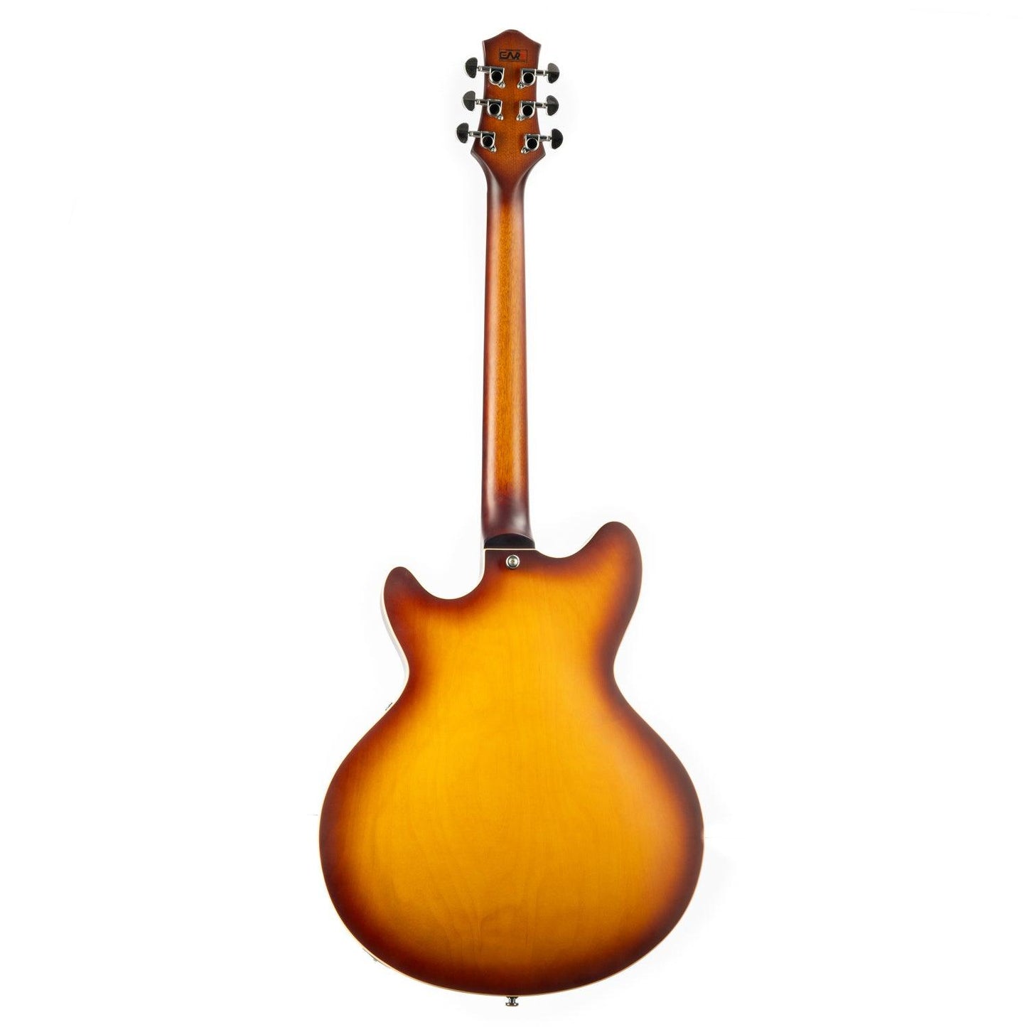 eart_electric_guitar_e325_sunburst_back EART Guitars, E-325, Semi Hollow Full Electric Guitar, Satin Tobacco Burst