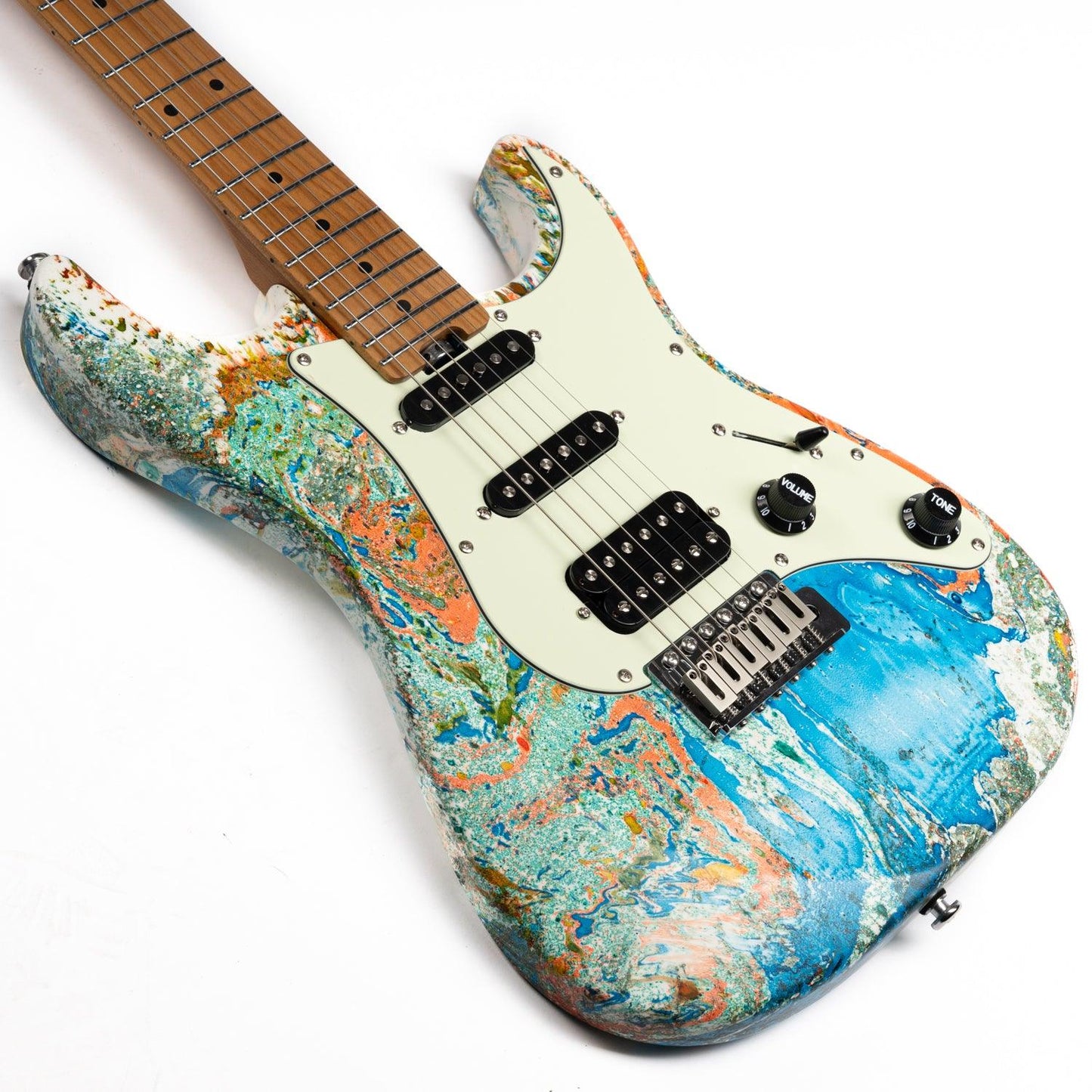 eart_electric_guitar_m-2hla_body_front EART Guitars, M-2HLA, for Kids, Handmade Lacquer Art Electric Guitar