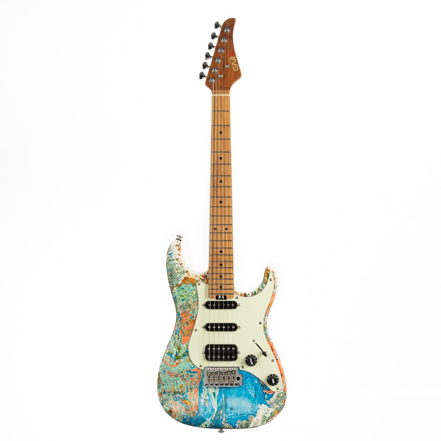 eart_electric_guitar_m-2hla_front EART Guitars, M-2HLA, for Kids, Handmade Lacquer Art Electric Guitar