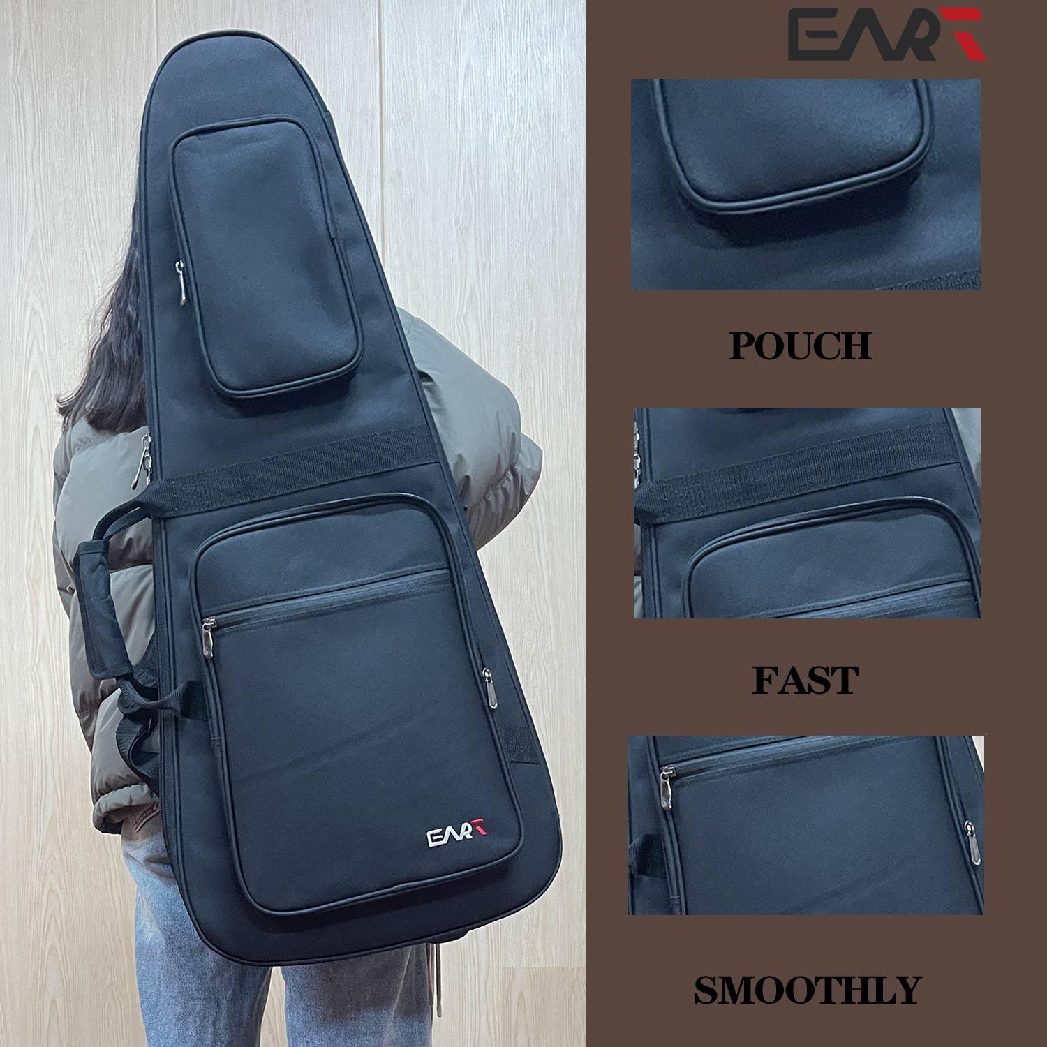 gig_bag_ehkhg_2 EART Guitars, Gig Bag EHKHG Black Bullet Case for Headless Electric Guitars, Black